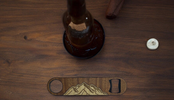 Wooden Bottle Openers - Light Wood Mountains