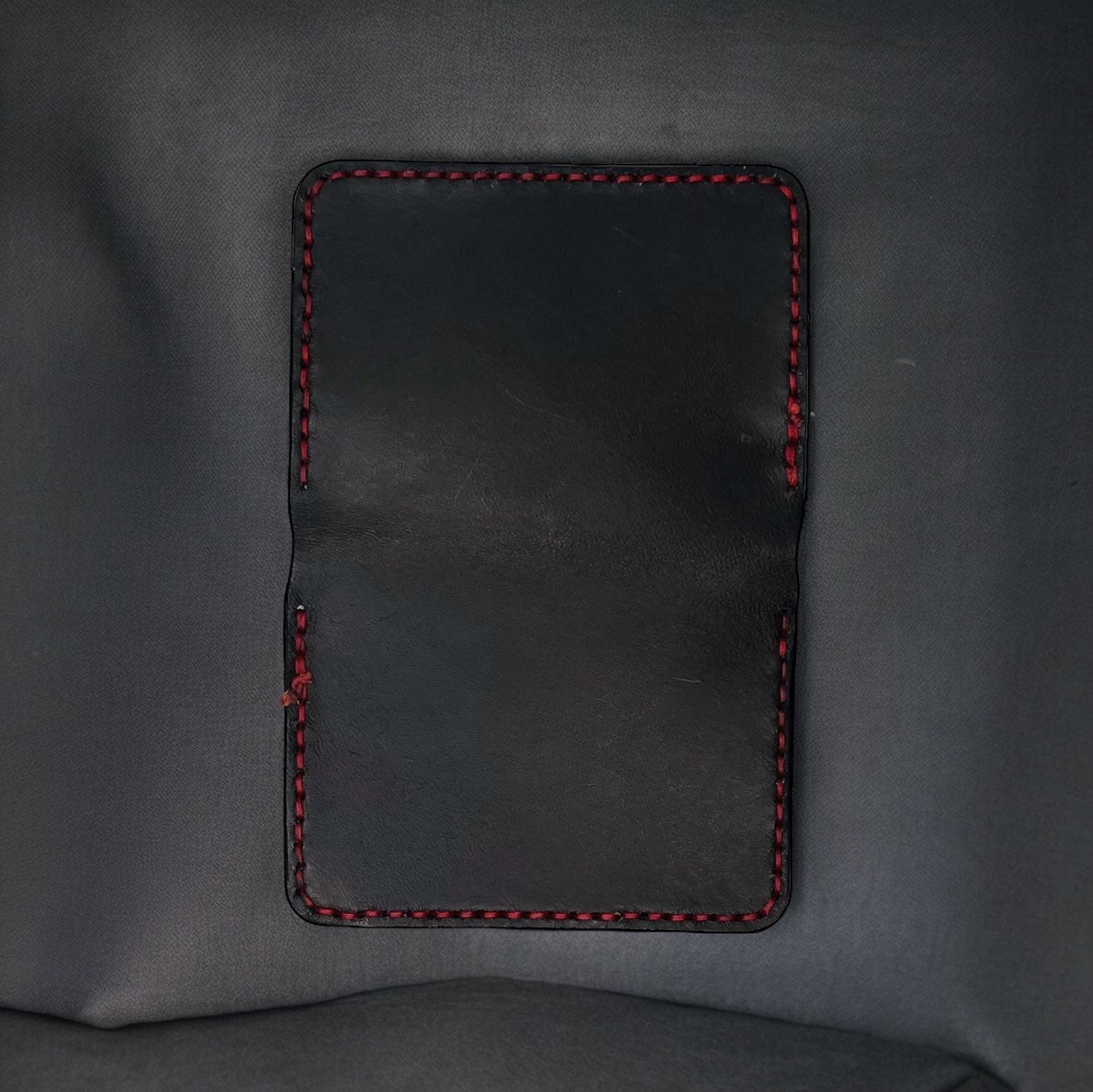 Red/Brown Light Leather Standard Wallet - Hand Stitched - Italian Leather