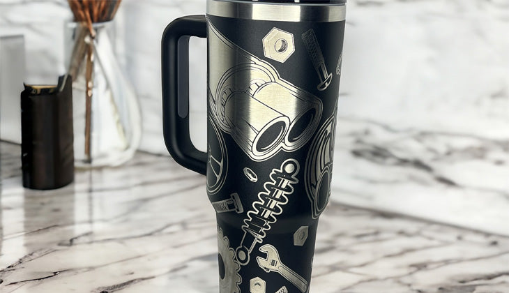 Car Parts - Mechanic 40oz Tumbler - Gift for Him - Father's Day - Car Parts - Gear Head