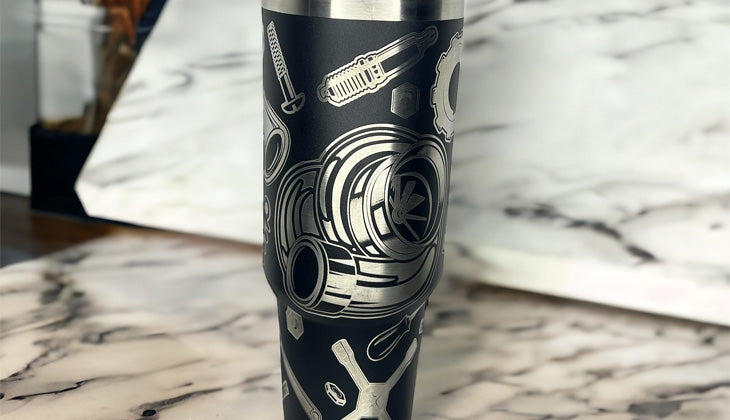 Car Parts - Mechanic 40oz Tumbler - Gift for Him - Father's Day - Car Parts - Gear Head