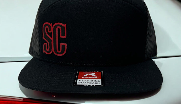South Carolina Hat - Black with Red/Black Patch - Richardson 168 Flat Bill