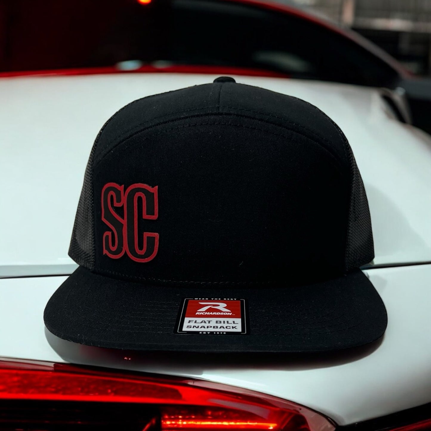 South Carolina Hat - Black with Red/Black Patch - Richardson 168 Flat Bill