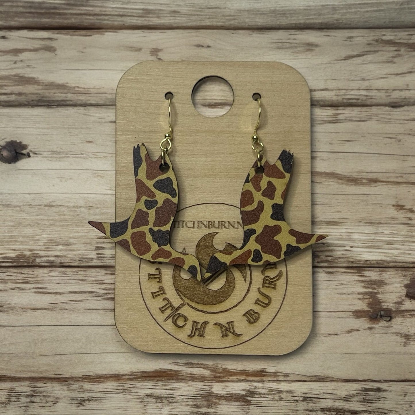 Duck Camo - Flying Duck - Earrings