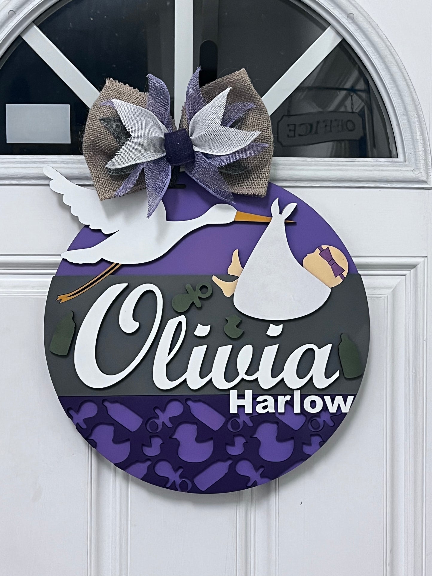 Baby announcement- Door Hanger