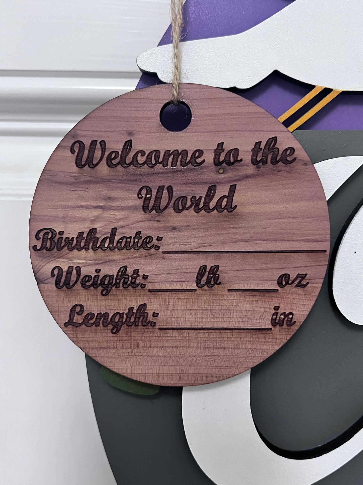 Baby announcement- Door Hanger