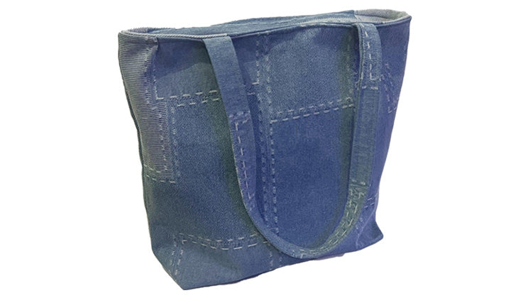 Jean Purse - Denim Bag - Patchwork Purse - Tote - Zippered