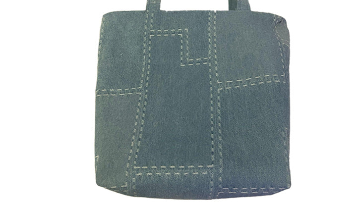 Jean Purse - Denim Bag - Patchwork Purse - Tote - Zippered