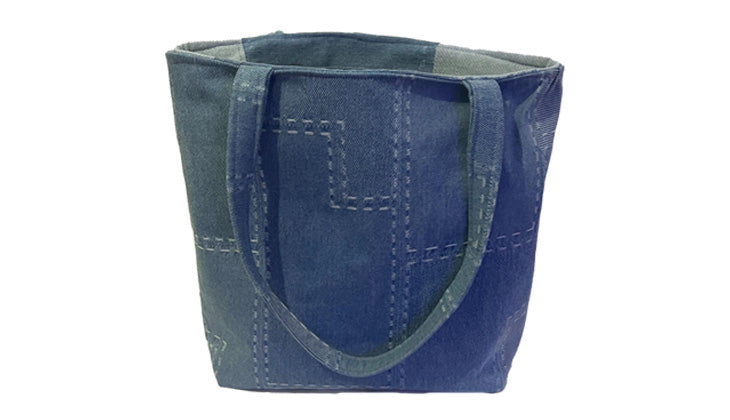 Jean Purse - Denim Bag - Patchwork Purse - Tote - Zippered