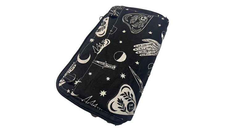 Black Magic Wallet - gothic- ritual - Palm reading - Beware - Wicked - Zippered