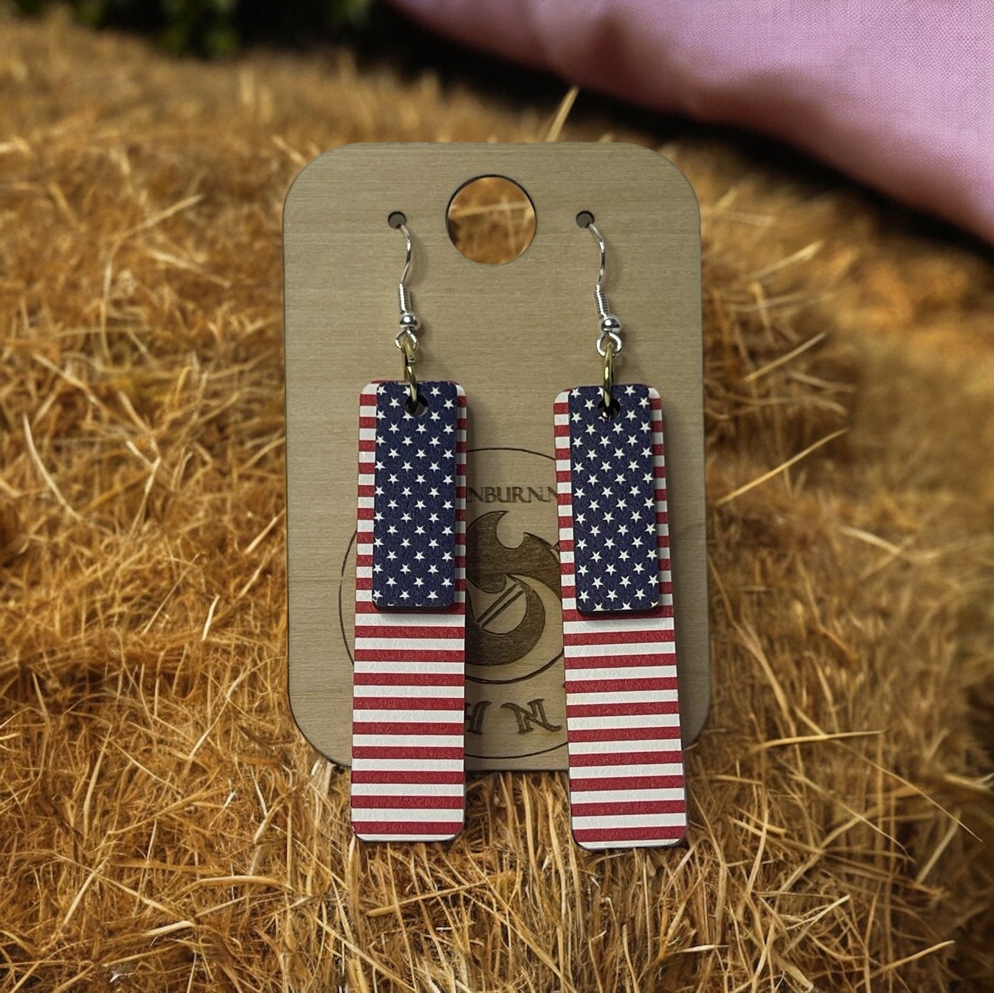 American Flag - Rectangles - Earrings