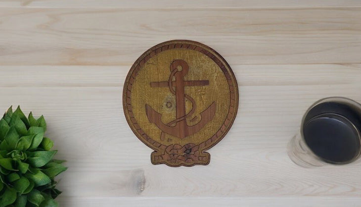 Anchor - 4" Coaster with Cork Bottom