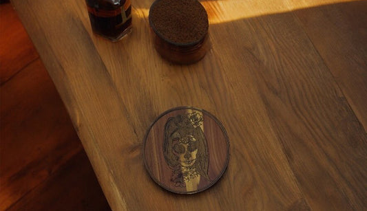 Dead Girl - 4" Coaster with Cork Bottom