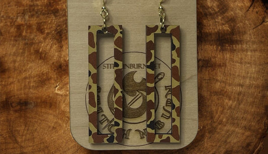 Duck Camo - Rectangles - Earrings