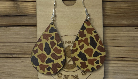 Duck Camo - Tear Drops - Earrings