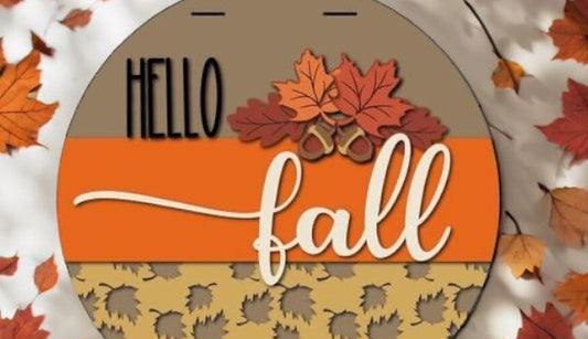 Hello Fall - Door Hanger