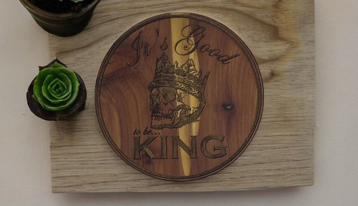 It's Good To Be King - 4" Coaster with Cork Bottom