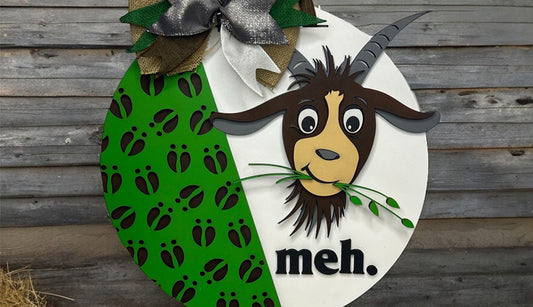 Meh Goat - Door Hanger