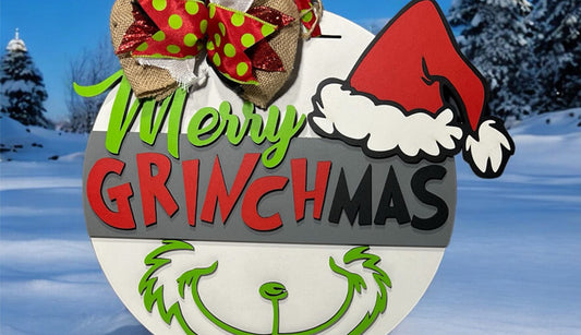 Merry Grinchmas - Door Hanger