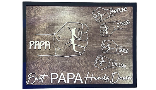 Best Papa Hands Down - Wall Decoration