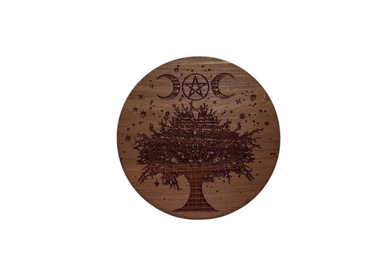 The Triple Goddess - The Maiden, Mother & Crone - 4" Coaster with Cork Bottom